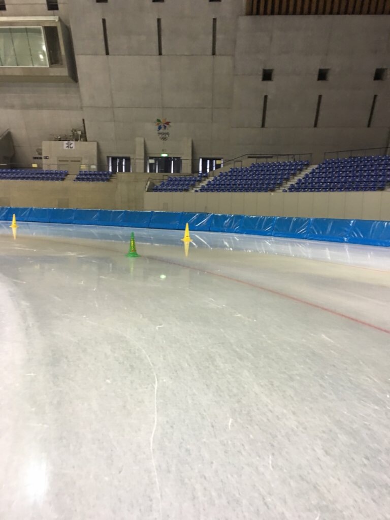 The 400-meter skating track