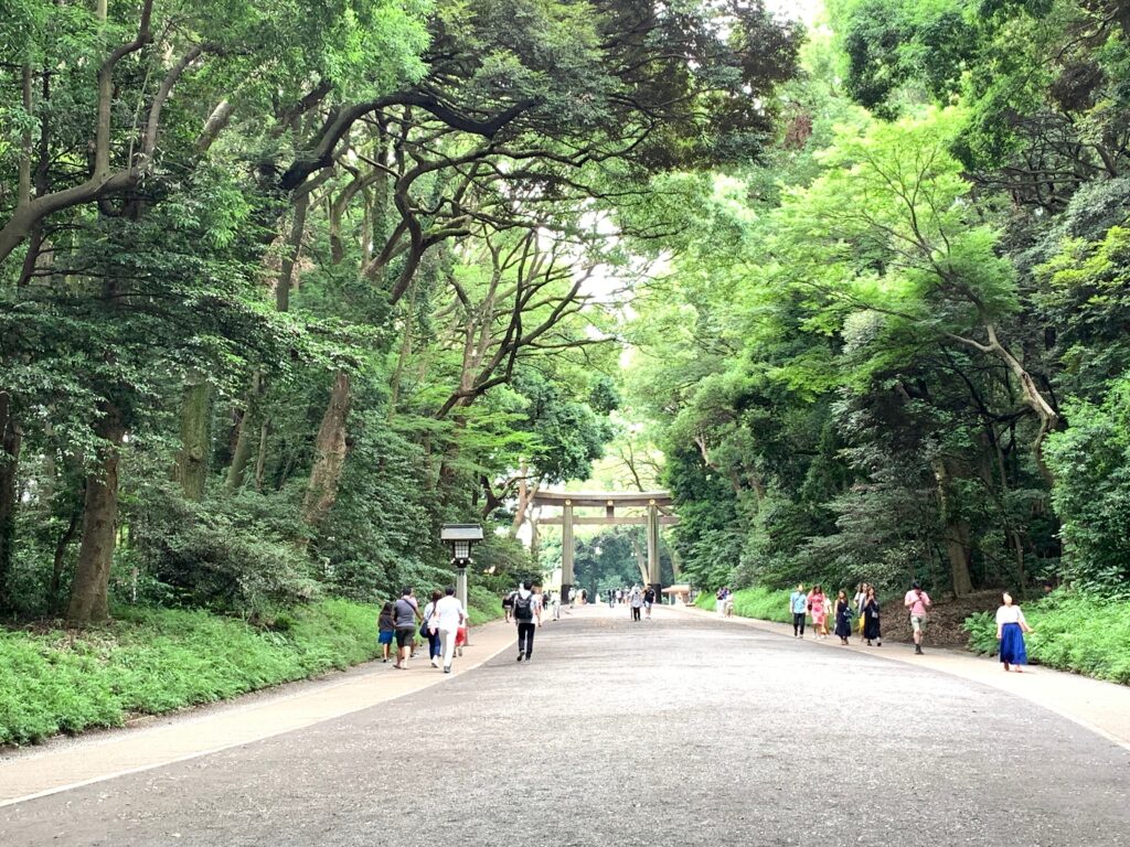 The approach to Meiji Jingu Shrine